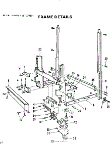 Frame Details parts for Kenmore Dishwasher 587.772301 (587772301, 587 772301) from AppliancePartsPros.com
