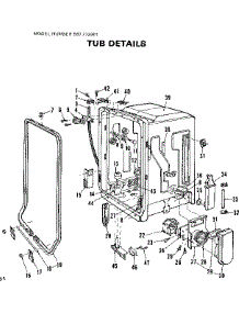 Tub Details parts for Kenmore Dishwasher 587.772301 (587772301, 587 772301) from AppliancePartsPros.com