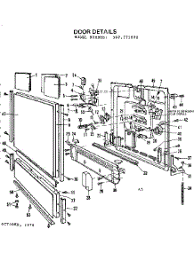 Door Details parts for Kenmore Dishwasher 587.772800 (587772800, 587 772800) from AppliancePartsPros.com