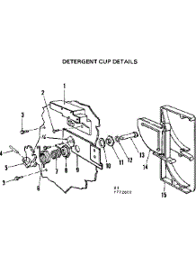 Detergent Cup Details parts for Kenmore Dishwasher 587.772800 (587772800, 587 772800) from AppliancePartsPros.com
