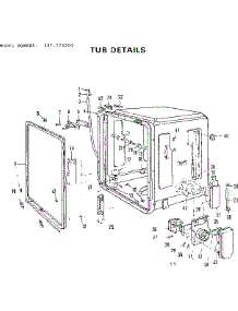 Tub Details parts for Kenmore Dishwasher 587.773300 (587773300, 587 773300) from AppliancePartsPros.com