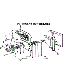 Detergent Cup Details parts for Kenmore Dishwasher 587.773301 (587773301, 587 773301) from AppliancePartsPros.com