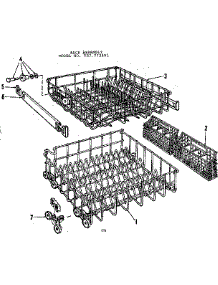 Rack Assembly parts for Kenmore Dishwasher 587.773301 (587773301, 587 773301) from AppliancePartsPros.com