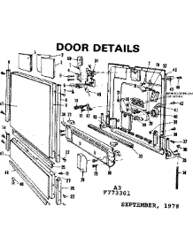 Door Details parts for Kenmore Dishwasher 587.773301 (587773301, 587 773301) from AppliancePartsPros.com