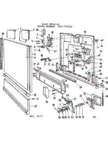 Door Details parts for Kenmore Dishwasher 587.774510 (587774510, 587 774510) from AppliancePartsPros.com