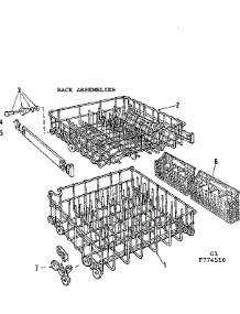 Rack Assemblies parts for Kenmore Dishwasher 587.774510 (587774510, 587 774510) from AppliancePartsPros.com