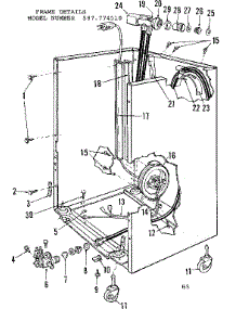 Frame Details parts for Kenmore Dishwasher 587.774510 (587774510, 587 774510) from AppliancePartsPros.com