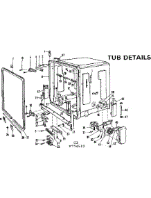 Tub Details parts for Kenmore Dishwasher 587.774510 (587774510, 587 774510) from AppliancePartsPros.com