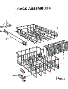 Rack Assemblies parts for Kenmore Dishwasher 587.775510 (587775510, 587 775510) from AppliancePartsPros.com