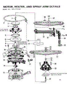 Motor, Heater, And Spray Arm Details parts for Kenmore Dishwasher 587.775510 (587775510, 587 775510) from AppliancePartsPros.com