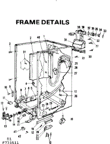 Frame Details parts for Kenmore Dishwasher 587.775511 (587775511, 587 775511) from AppliancePartsPros.com
