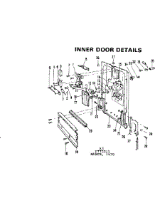 Inner Door Details parts for Kenmore Dishwasher 587.775511 (587775511, 587 775511) from AppliancePartsPros.com