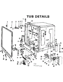 Tub Details parts for Kenmore Dishwasher 587.777510 (587777510, 587 777510) from AppliancePartsPros.com