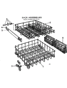 Rack Assemblies parts for Kenmore Dishwasher 587.779100 (587779100, 587 779100) from AppliancePartsPros.com