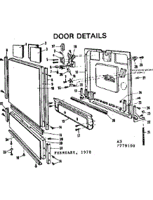 Door Details parts for Kenmore Dishwasher 587.779100 (587779100, 587 779100) from AppliancePartsPros.com