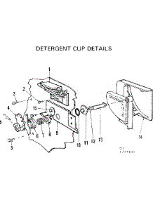 Detergent Cup Details parts for Kenmore Dishwasher 587.779100 (587779100, 587 779100) from AppliancePartsPros.com