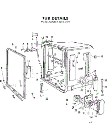 Tub Details parts for Kenmore Dishwasher 587.779200 (587779200, 587 779200) from AppliancePartsPros.com