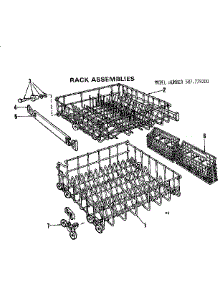 Rack Assemblies parts for Kenmore Dishwasher 587.779200 (587779200, 587 779200) from AppliancePartsPros.com