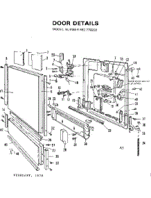 Door Details parts for Kenmore Dishwasher 587.779200 (587779200, 587 779200) from AppliancePartsPros.com