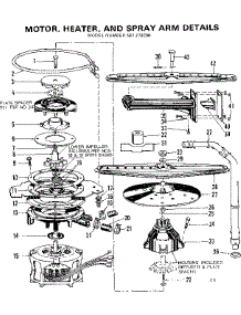 Motor, Heater, And Spray Arm Details parts for Kenmore Dishwasher 587.779200 (587779200, 587 779200) from AppliancePartsPros.com