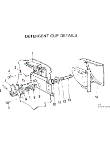 Detergent Cup Details parts for Kenmore Dishwasher 587.779300 (587779300, 587 779300) from AppliancePartsPros.com