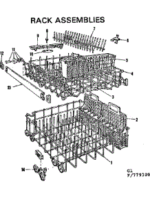 Rack Assemblies parts for Kenmore Dishwasher 587.779300 (587779300, 587 779300) from AppliancePartsPros.com