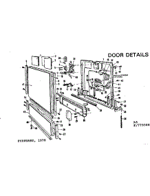 Door Details parts for Kenmore Dishwasher 587.779300 (587779300, 587 779300) from AppliancePartsPros.com