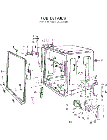 Tub Details parts for Kenmore Dishwasher 587.779400 (587779400, 587 779400) from AppliancePartsPros.com