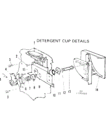 Detergent Cup Details parts for Kenmore Dishwasher 587.779400 (587779400, 587 779400) from AppliancePartsPros.com