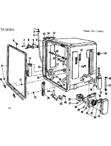 Tub Details parts for Kenmore Dishwasher 587.779401 (587779401, 587 779401) from AppliancePartsPros.com