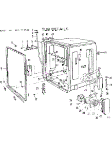 Tub Details parts for Kenmore Dishwasher 587.779500 (587779500, 587 779500) from AppliancePartsPros.com