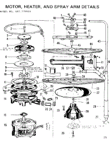 Motor Heater And Spray Arm Details parts for Kenmore Dishwasher 587.779500 (587779500, 587 779500) from AppliancePartsPros.com