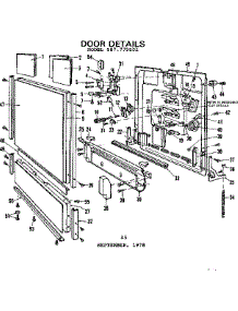 Door Details parts for Kenmore Dishwasher 587.779501 (587779501, 587 779501) from AppliancePartsPros.com