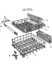 Rack Assembly parts for Kenmore Dishwasher 587.779501 (587779501, 587 779501) from AppliancePartsPros.com