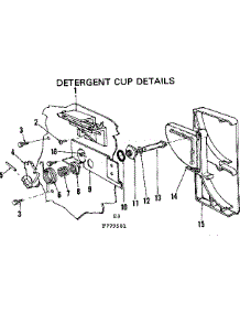 Detergent Cup Details parts for Kenmore Dishwasher 587.779501 (587779501, 587 779501) from AppliancePartsPros.com