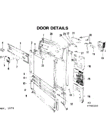 Door Details parts for Kenmore Dishwasher 587.790000 (587790000, 587 790000) from AppliancePartsPros.com