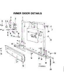 Inner Door parts for Kenmore Dishwasher 587.790000 (587790000, 587 790000) from AppliancePartsPros.com