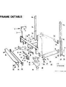 Frame parts for Kenmore Dishwasher 587.790000 (587790000, 587 790000) from AppliancePartsPros.com