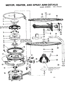 Motor, Heater & Spray Arm parts for Kenmore Dishwasher 587.790000 (587790000, 587 790000) from AppliancePartsPros.com