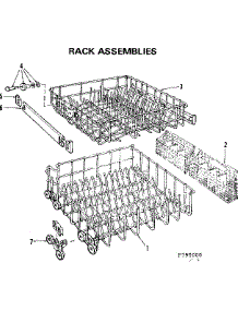 Rack Assemblies parts for Kenmore Dishwasher 587.790000 (587790000, 587 790000) from AppliancePartsPros.com