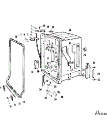 Tub Details parts for Kenmore Dishwasher 587.792100 (587792100, 587 792100) from AppliancePartsPros.com