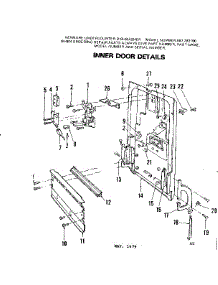 Inner Door Details parts for Kenmore Dishwasher 587.792100 (587792100, 587 792100) from AppliancePartsPros.com
