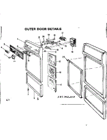 Outer Door Details parts for Kenmore Dishwasher 587.792200 (587792200, 587 792200) from AppliancePartsPros.com