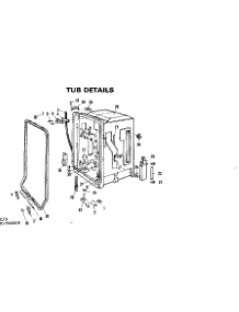 Tub Details parts for Kenmore Dishwasher 587.792200 (587792200, 587 792200) from AppliancePartsPros.com