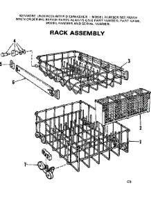 Rack Assembly parts for Kenmore Dishwasher 587.792201 (587792201, 587 792201) from AppliancePartsPros.com