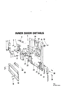 Inner Door Details parts for Kenmore Dishwasher 587.792300 (587792300, 587 792300) from AppliancePartsPros.com