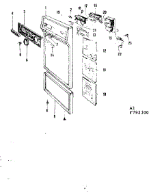 Door Details parts for Kenmore Dishwasher 587.792300 (587792300, 587 792300) from AppliancePartsPros.com