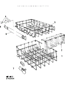 Rack Assemblies parts for Kenmore Dishwasher 587.792400 (587792400, 587 792400) from AppliancePartsPros.com