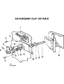 Detergent Cup Details parts for Kenmore Dishwasher 587.792400 (587792400, 587 792400) from AppliancePartsPros.com