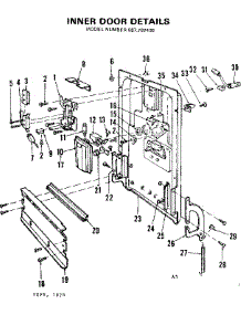 Inner Door Details parts for Kenmore Dishwasher 587.792400 (587792400, 587 792400) from AppliancePartsPros.com